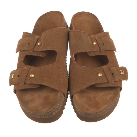 Zadig & Voltaire Shoes - Zadig & Voltaire Mustard Suede Slides Size 10